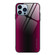 iPhone 14 Pro Max Texture Gradient Glass TPU Phone Case  - Rose Red