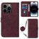 iPhone 14 Pro Max Crossbody 3D Embossed Flip Leather Phone Case  - Wine Red