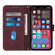 iPhone 14 Pro Max Crossbody 3D Embossed Flip Leather Phone Case  - Wine Red