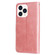 iPhone 14 Pro Max Fashion Calf Texture Zipper Horizontal Flip Leather Phone Case  - Rose Gold