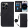 iPhone 14 Pro Max Crossbody 3D Embossed Flip Leather Phone Case  - Black