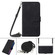 iPhone 14 Pro Max Crossbody 3D Embossed Flip Leather Phone Case  - Black