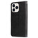 iPhone 14 Pro Max Fashion Calf Texture Zipper Horizontal Flip Leather Phone Case  - Black