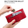 iPhone 14 Pro Max Fashion Calf Texture Zipper Horizontal Flip Leather Phone Case  - Red