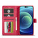 iPhone 14 Pro Max LC.IMEEKE Calf Texture Horizontal Flip Leather Case  - Red