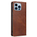 iPhone 14 Pro Max Calf Texture Magnetic Flip Leather Phone Case  - Brown