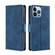 iPhone 14 Pro Max Skin Feel Crocodile Magnetic Clasp Leather Phone Case  - Blue