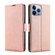 iPhone 14 Pro Max Ultra-thin Voltage Side Buckle Leather Phone Case  - Rose Gold