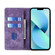 iPhone 14 Pro Max RFID Anti-theft Brush Magnetic Leather Phone Case  - Purple