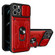 iPhone 14 Pro Max Lanyard Slide Camshield Card Phone Case  - Red
