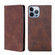 iPhone 14 Pro Max Skin Feel Magnetic Leather Phone Case  - Dark Brown