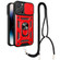 iPhone 14 Pro Max Lanyard Slide Camshield Ring Phone Case  - Red