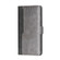 iPhone 14 Pro Max Contrast Color Side Buckle Leather Phone Case  - Black + Grey