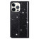 iPhone 14 Pro Max Ultrathin Glitter Magnetic Leather Case - Black