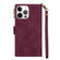 iPhone 14 Pro Max Zipper Multi-card Slots Horizontal Flip Leather Case - Wine Red