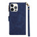 iPhone 14 Pro Max Zipper Multi-card Slots Horizontal Flip Leather Case - Blue