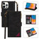 iPhone 14 Pro Max Zipper Multi-card Slots Horizontal Flip Leather Case - Black