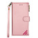 iPhone 14 Pro Max Zipper Multi-card Slots Horizontal Flip Leather Case - Rose Gold