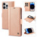 iPhone 14 Pro Max LC.IMEEKE Magnetic Buckle Leather Phone Case  - Rose Gold