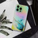 iPhone 14 Pro Max Laser Marble Pattern Clear TPU Shockproof Protective Case - Blue