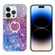 iPhone 14 Pro Max Ring Holder 2.0mm Airbag TPU Phone Case  - Blue Purple Marble