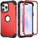 iPhone 14 Pro Max 3 in 1 Shockproof Phone Case  - Red