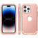 iPhone 14 Pro Max 3 in 1 Shockproof Phone Case  - Rose Gold