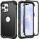 iPhone 14 Pro Max 3 in 1 Shockproof Phone Case  - Black