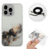 iPhone 14 Pro Max Hollow Marble Pattern TPU Shockproof Protective Case with Neck Strap Rope - Black