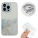 iPhone 14 Pro Max Hollow Marble Pattern TPU Shockproof Protective Case with Neck Strap Rope - Grey