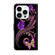 iPhone 14 Pro Crystal 3D Shockproof Protective Leather Phone Case - Purple Flower Butterfly