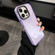 iPhone 14 Pro 2 in 1 Fluorescent Transparent TPU Phone Case - Purple