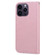 iPhone 14 Pro Cartoon Buckle Horizontal Flip Leather Phone Case - Pink