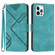 iPhone 14 Pro Line Pattern Skin Feel Leather Phone Case - Light Blue