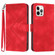 iPhone 14 Pro Line Pattern Skin Feel Leather Phone Case - Red