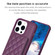 iPhone 14 Pro BF25 Square Plaid Card Bag Holder Phone Case - Dark Purple