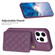 iPhone 14 Pro BF25 Square Plaid Card Bag Holder Phone Case - Dark Purple