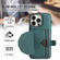 iPhone 14 Pro Shockproof Leather Phone Case with Card Holder - Green