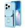 iPhone 14 Pro BF29 Organ Card Bag Ring Holder Phone Case - Blue