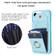 iPhone 14 Pro BF29 Organ Card Bag Ring Holder Phone Case - Blue