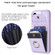 iPhone 14 Pro BF29 Organ Card Bag Ring Holder Phone Case - Purple