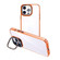 iPhone 14 Pro Invisible Camera Holder Transparent Phone Case - Orange