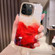 iPhone 14 Pro Colorful Crystal Ripple TPU Phone Case - Red