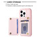 iPhone 14 Pro BF26 Wave Pattern Card Bag Holder Phone Case - Pink