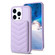 iPhone 14 Pro BF26 Wave Pattern Card Bag Holder Phone Case - Purple