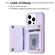 iPhone 14 Pro BF26 Wave Pattern Card Bag Holder Phone Case - Purple