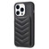 iPhone 14 Pro BF26 Wave Pattern Card Bag Holder Phone Case - Black