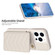 iPhone 14 Pro BF26 Wave Pattern Card Bag Holder Phone Case - Beige