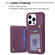 iPhone 14 Pro BF26 Wave Pattern Card Bag Holder Phone Case - Dark Purple