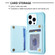 iPhone 14 Pro BF26 Wave Pattern Card Bag Holder Phone Case - Blue